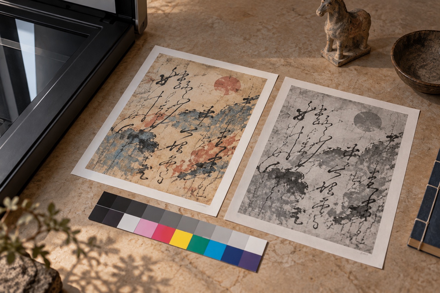 彩色扫描与灰度扫描差别明显，西安手写文件不要只留一种